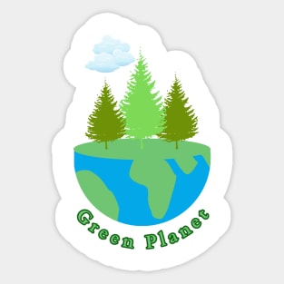 Green Planet Sticker